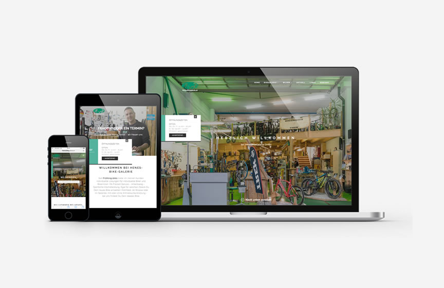 HenesBikeGalerie GmbH Webdesign